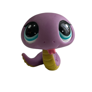 Littlest Pet Shop 1828 LPS Authentic Purple Snake Blue Eyes Hasbro